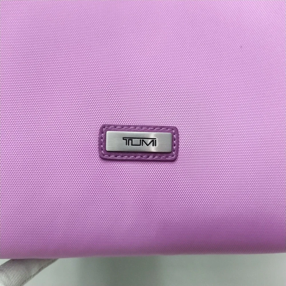 Tumi Purple Nylon Zipper Closure Messenger Laptop Crossbody Bag